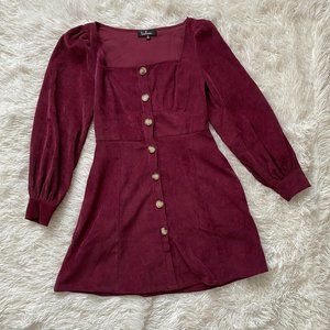 Burgundy Corduroy Dress